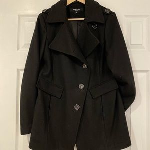 Kenneth Cole Black Pea Coat